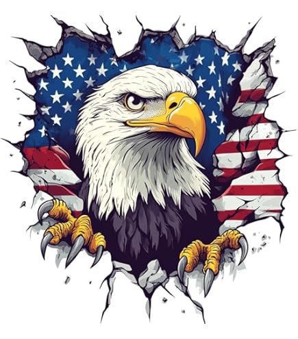 MFX Design Eagle with Canadian Flag Bumper Sticker Decal